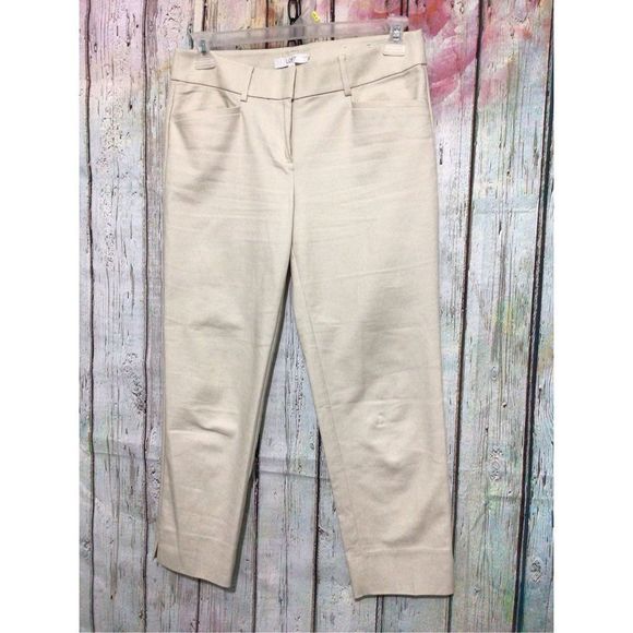 LOFT Cream Color Cropped Pant Size Marisa Size 4 ❤️💕 - Picture 1 of 11